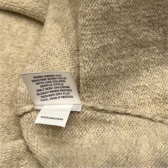 Sonoma Floral Embroidered Pullover Sweater Scoop Neck Relaxed Fit Beige Womens S - Picture 11 of 11